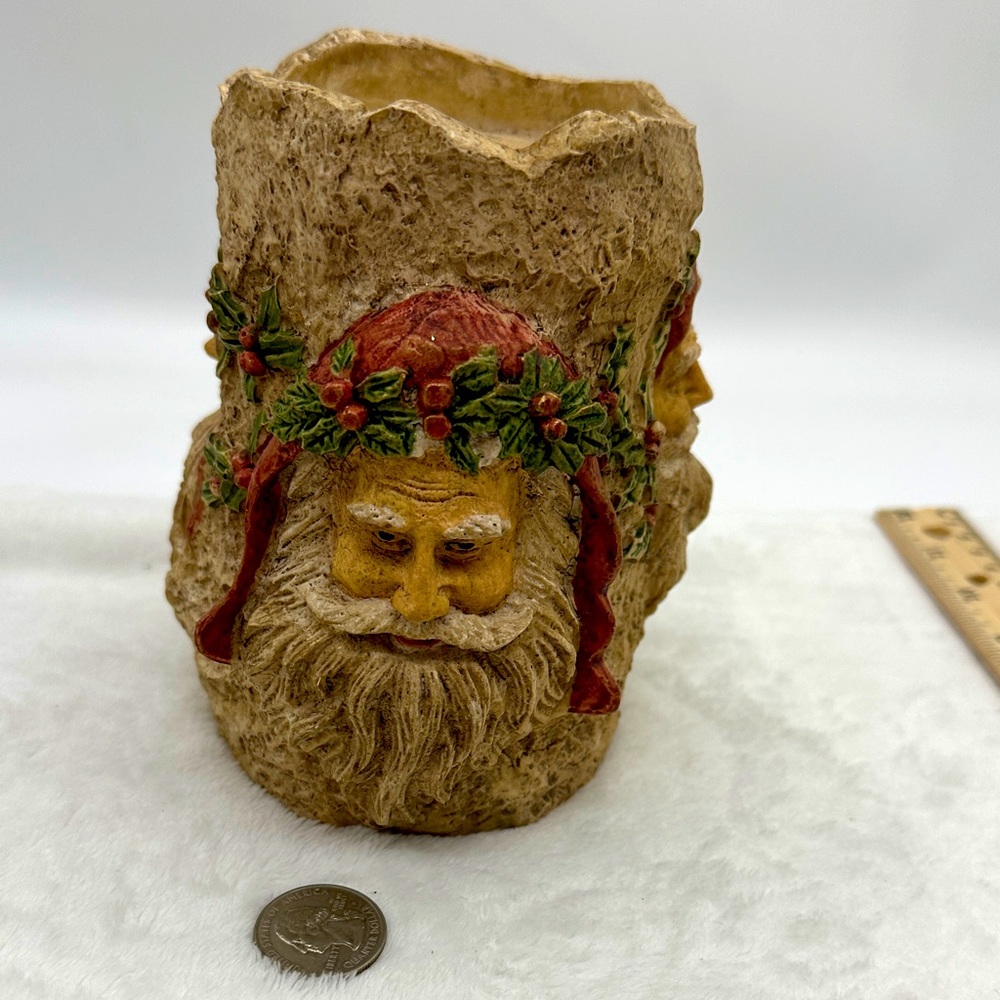 Christmas Vintage Pillar Candle Tabletop Decoration